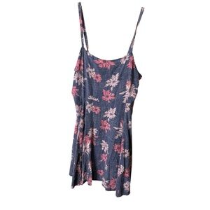 GAP Floral Strappy Mini Dress - Blue/Pink - Size M